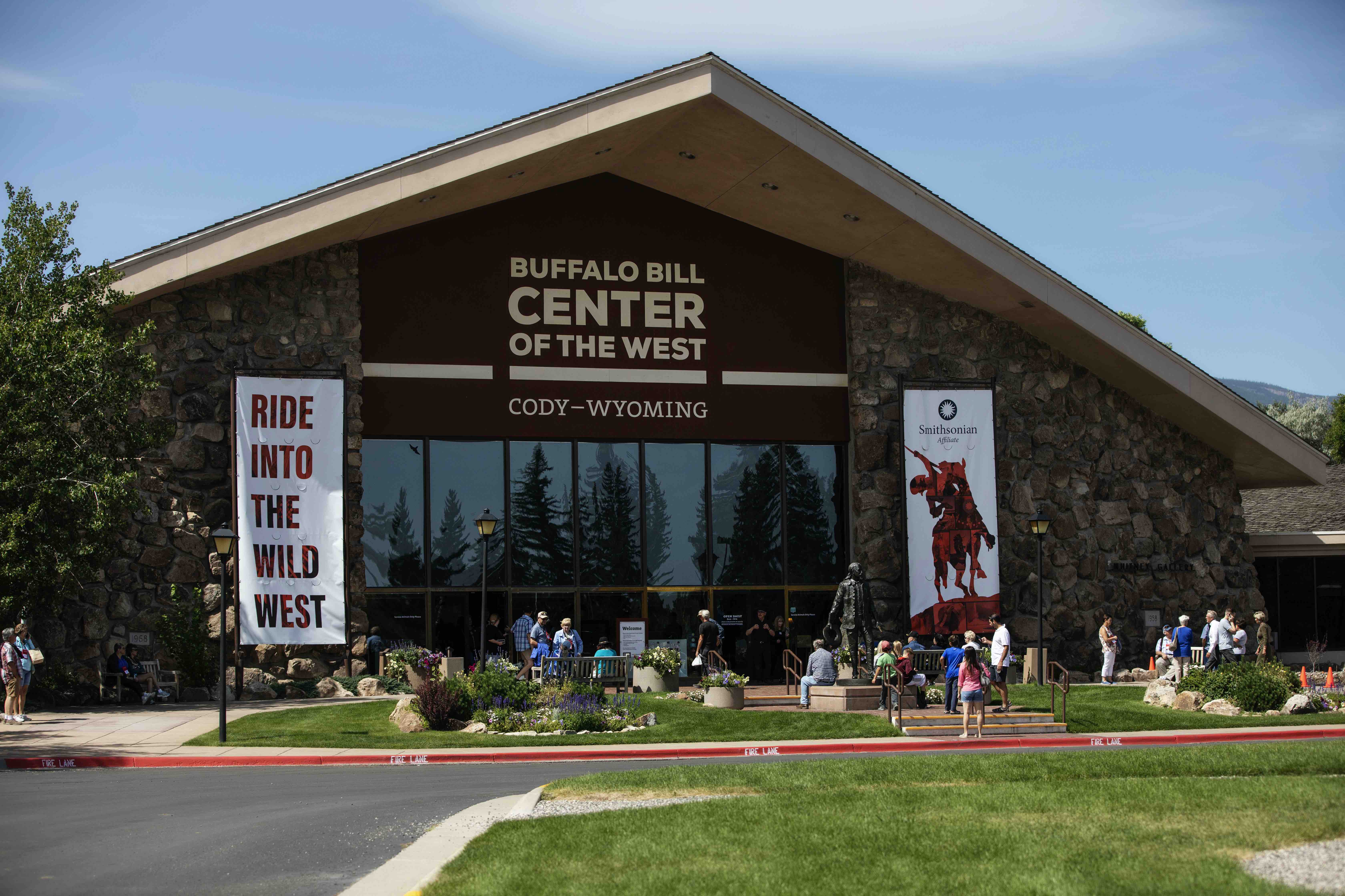 The Buffalo Bill Center of the West on a sunny day in Cody, Wyoming