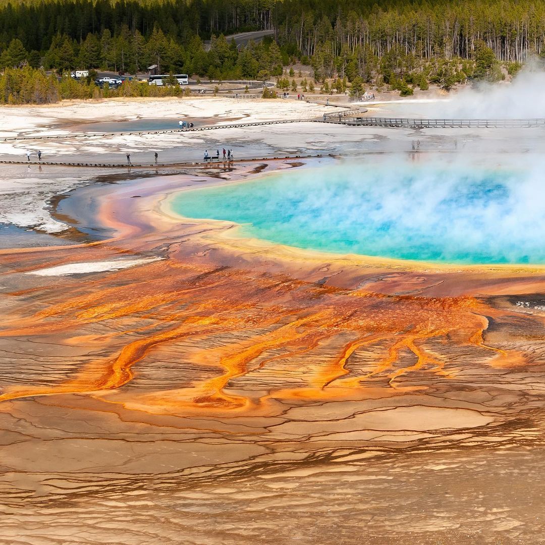 The Grand Prismatic Spring in Cody Yellowstone