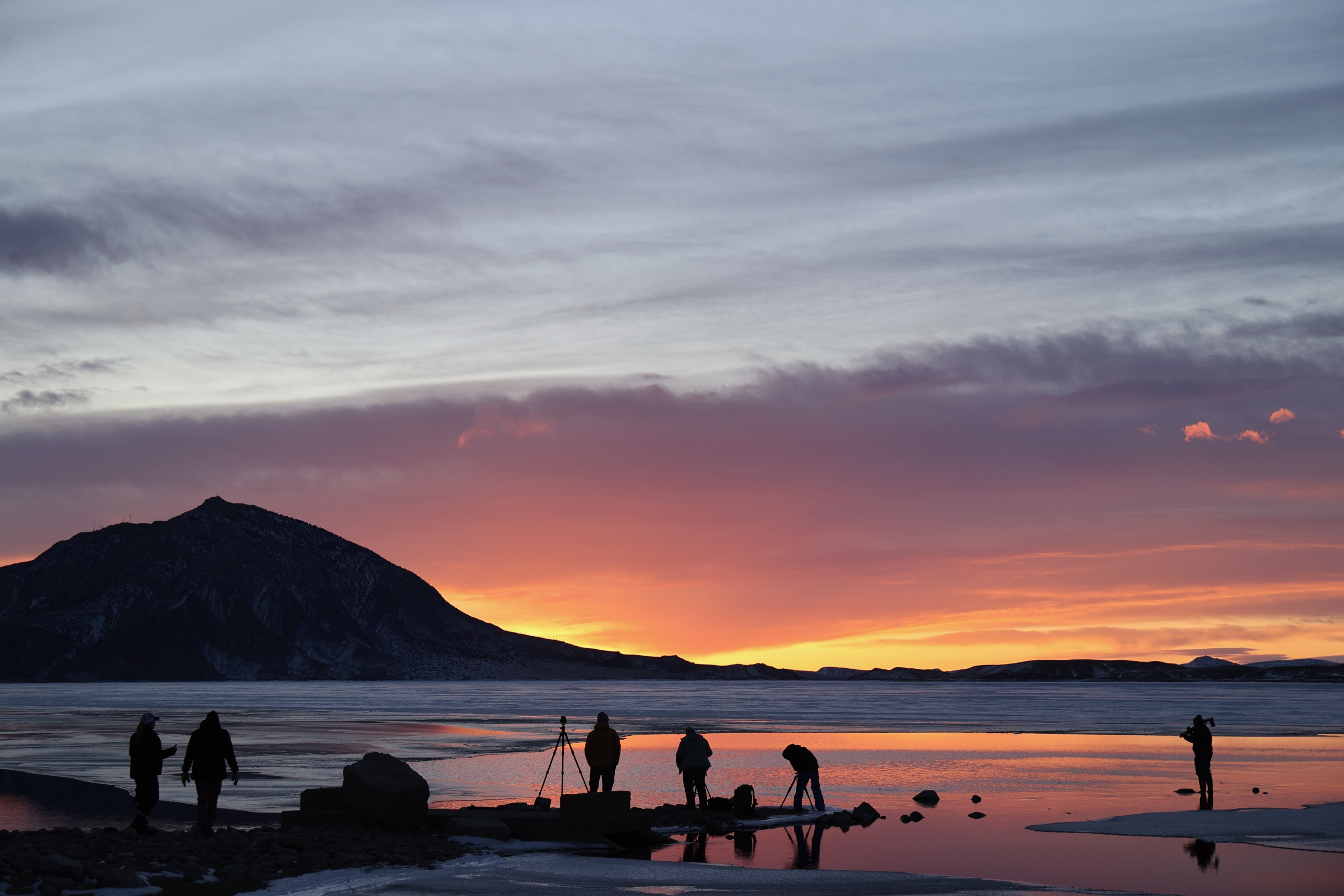 Photographers at Sunrise near Cody Yellowstone