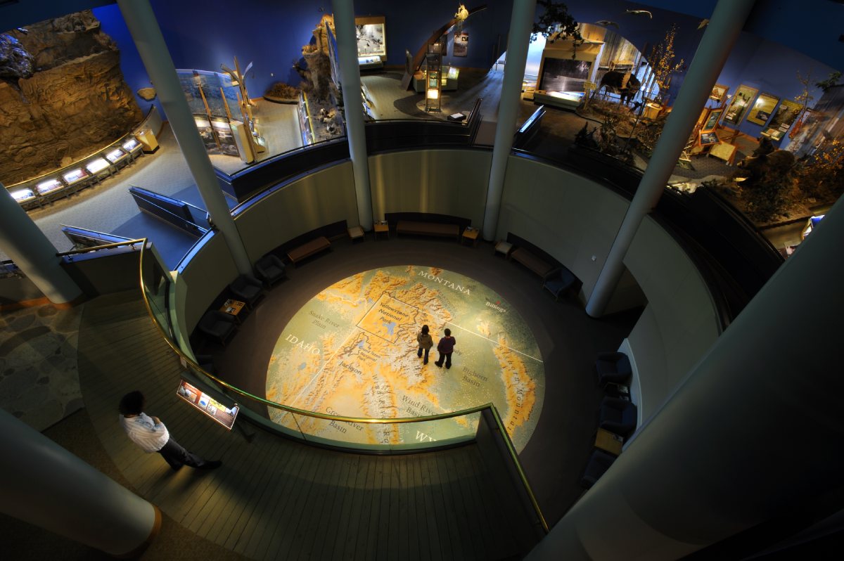 An overhead shot of the Draper Natural History Museum
