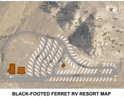 aerial map of Black Footed Ferret RV Resort