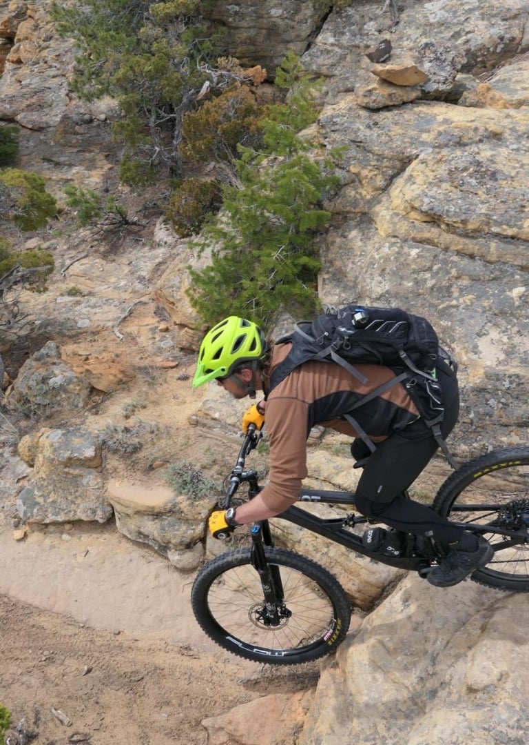 A man mountain biking in Cody Yellowstone