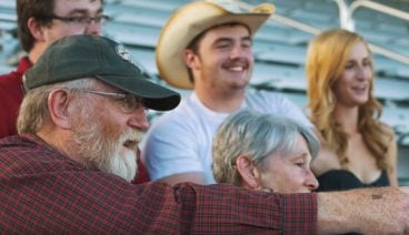Spectators enjoying their time watch an event