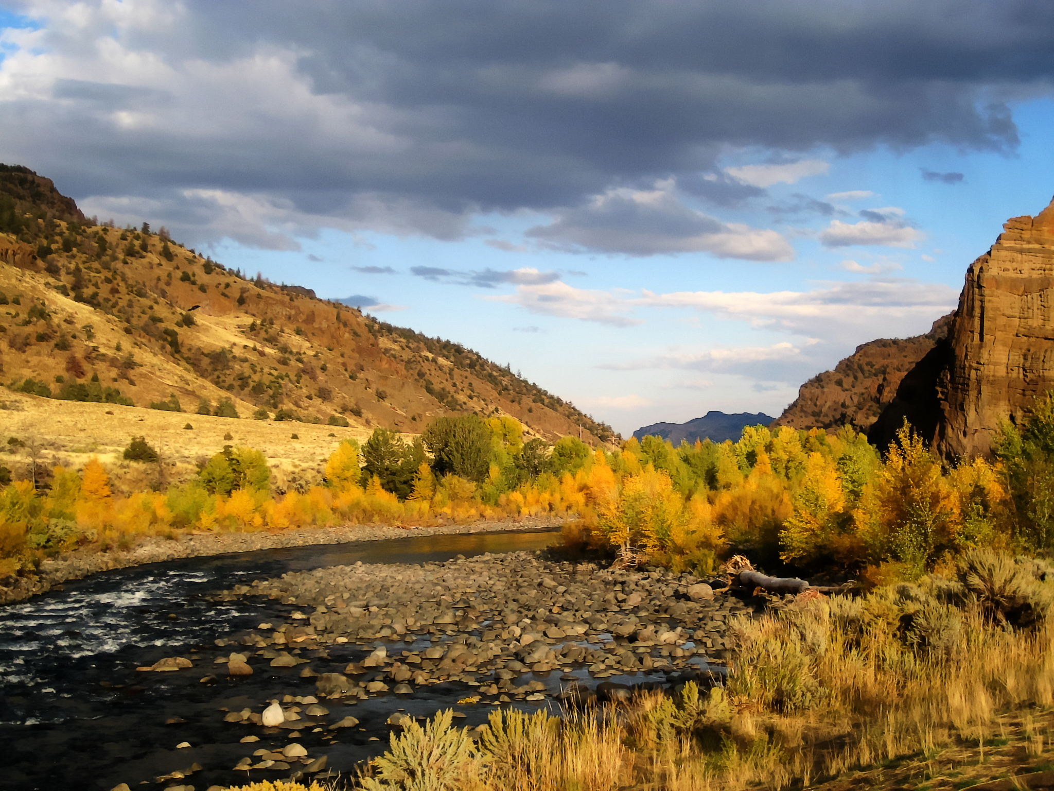 North Fork Shoshone river in the fall