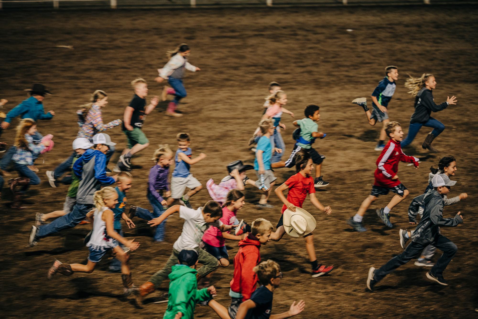 kids to chasing a calf for prizes.
