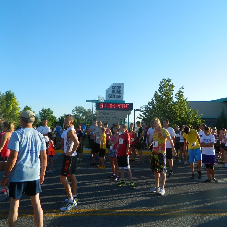 Runners preparing for a race