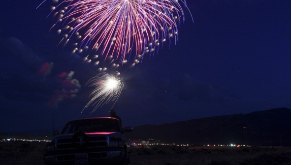 Fireworks over Cody, Wyoming
